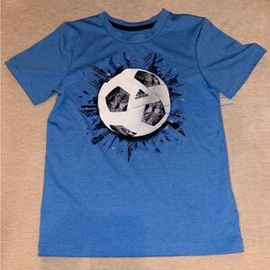 Adidas Kids Blue Soccer Graphic T-Shirt